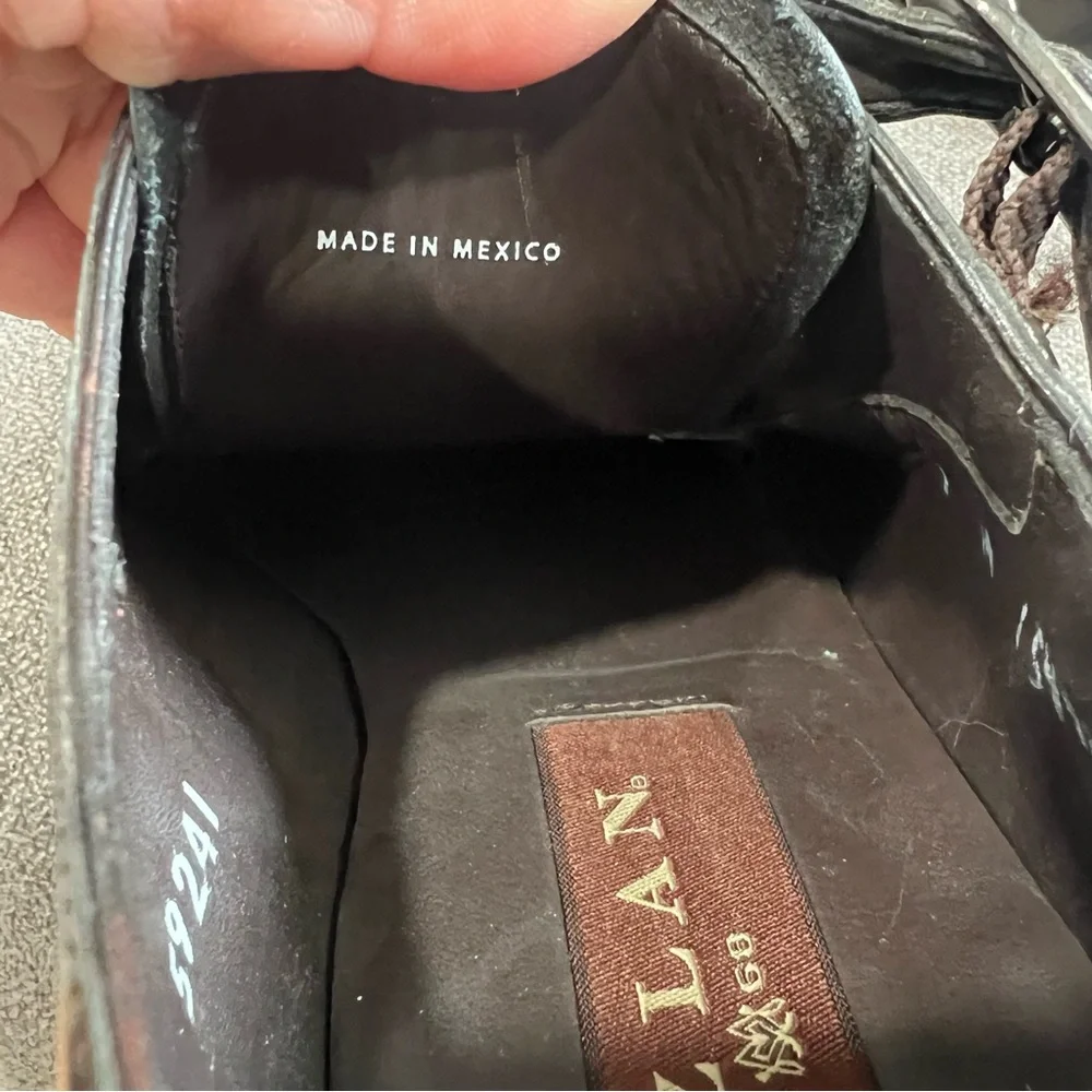 Mezlan monk straps leather loafers size‎ 7